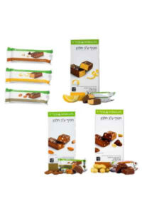 מארז שלוש קופסאות חטיפי חלבון הרבלייף (Protein Bars) בטעמים מגוונים לבחירה.